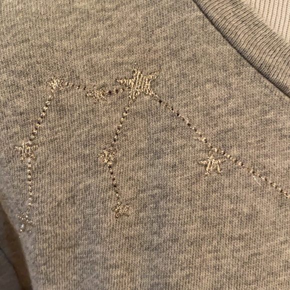 LOFT Sparkle Stars Gray and Silver Top - Picture 2 of 8